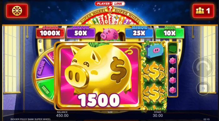 Bigger Piggy Bank Super Wheel fitore e madhe